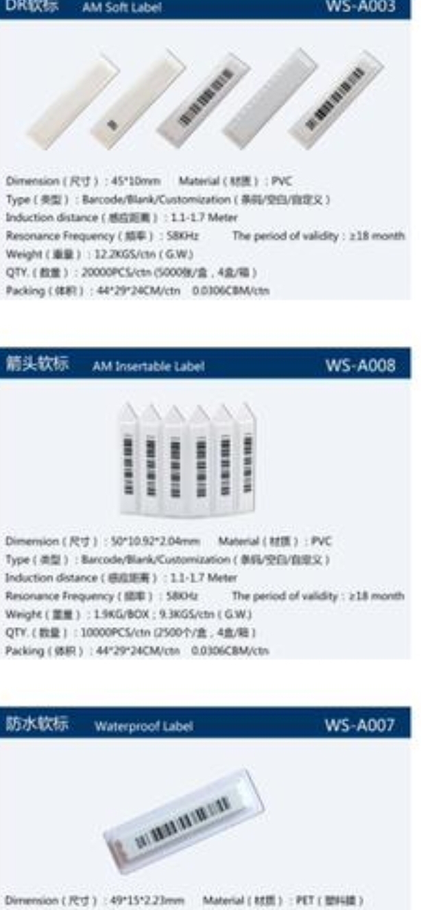 Tage magnet label barcode